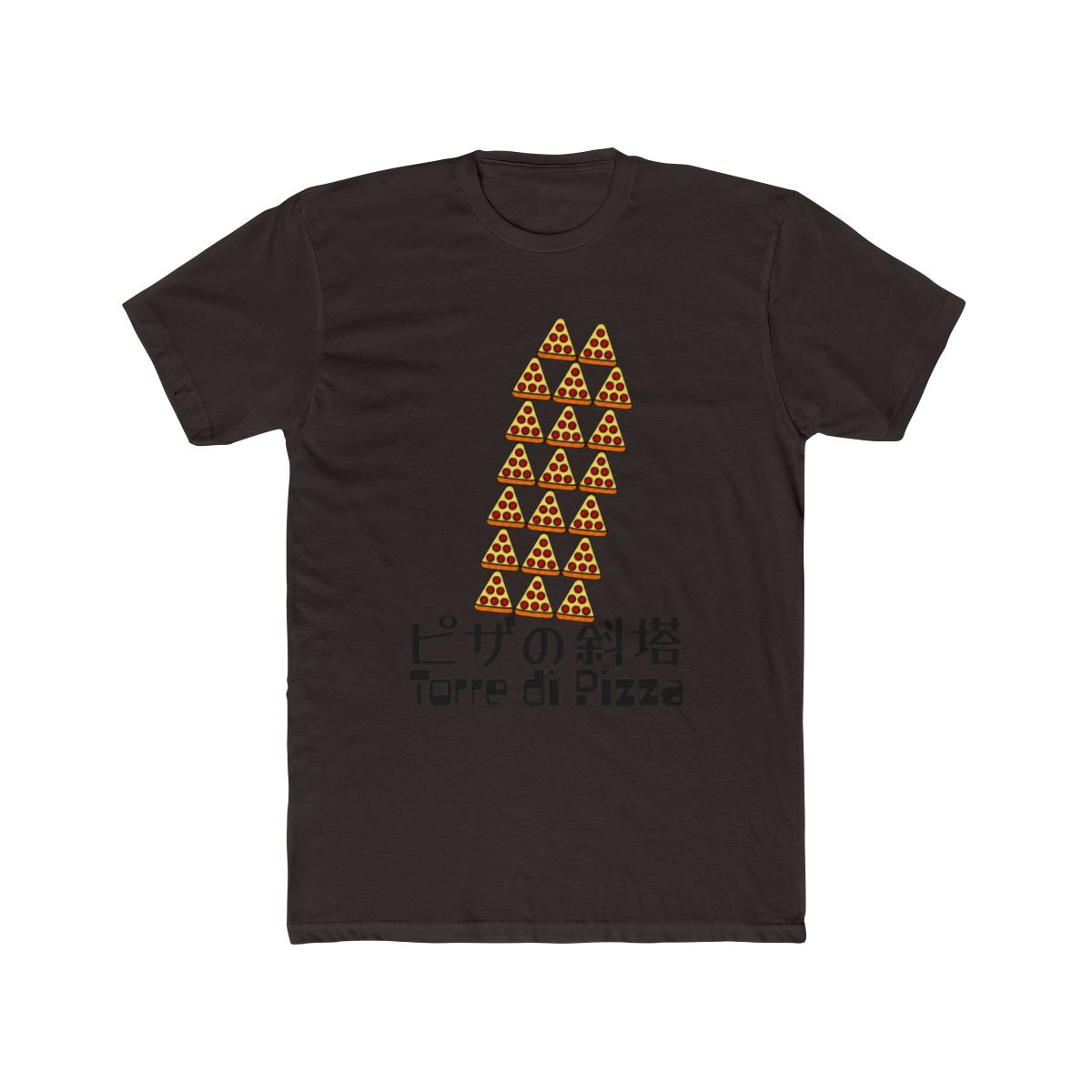 Torre di Pizza Tower of Pizza Slices Funny Food T Shirt - alternate angle 2, merchandise