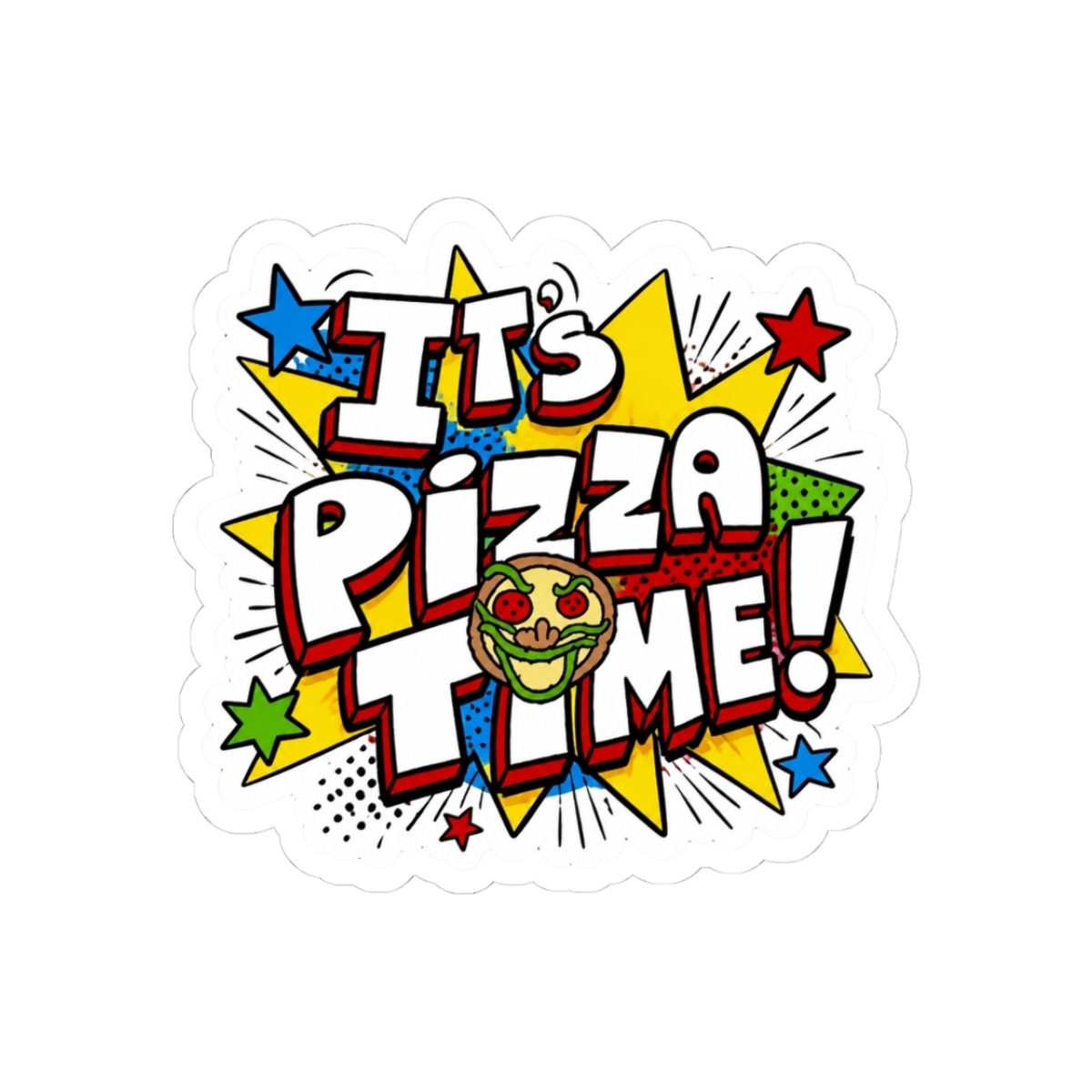 Its Pizza Time v2 Sticker | Pizza Tower - Official stickers merchandise