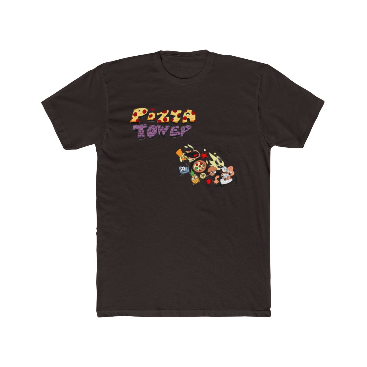 Droomdy Pizza Tower Merch T Shirt Men Women Classic Short Sleev Top Tee M Black - alternate angle 2, merchandise
