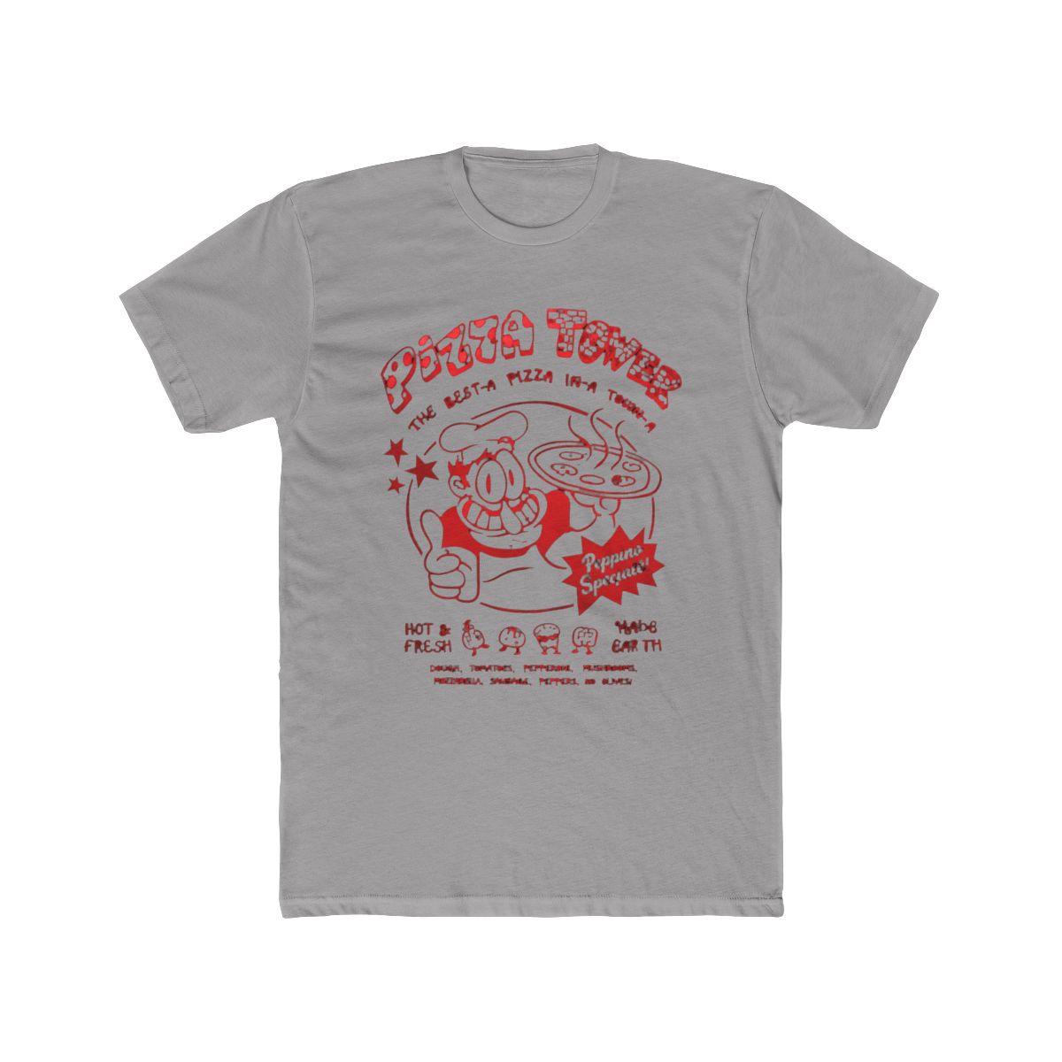 Pizza Tower Peppino Preto Anime Camiseta Simples, Espaguete, 7 Especial Convidado T Shirt, Roupas de grife, Novo, Tops Camisetas - Official t-shirts merchandise
