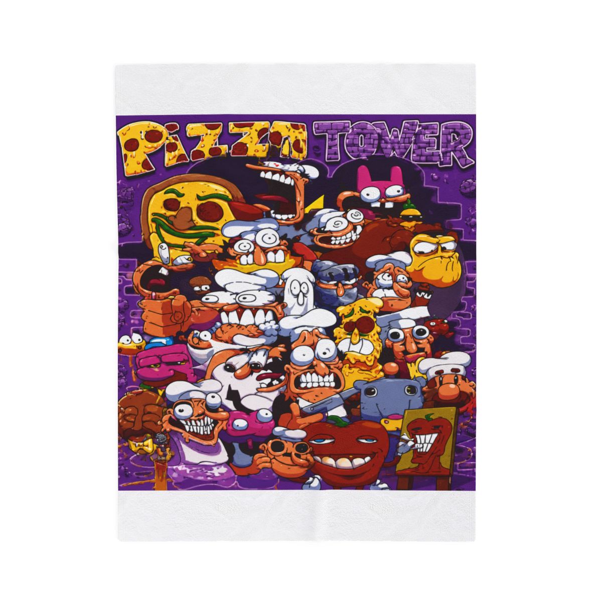 Cozy Pizza Tower Game Blanket, Gaming Throw Cobertores, Veludo Macio, Home Merch, Decorativo, Amante, Escritório - Official Creator merchandise