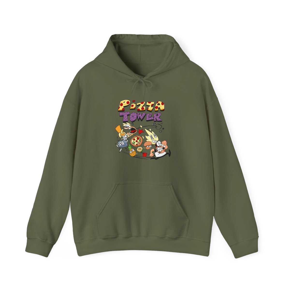 Pizza Tower Novo Logo Pulôver Hoodies Merch Homens Mulheres Moletons Harajuku Streetwear Roupas Engraçadas - alternate angle 4, merchandise