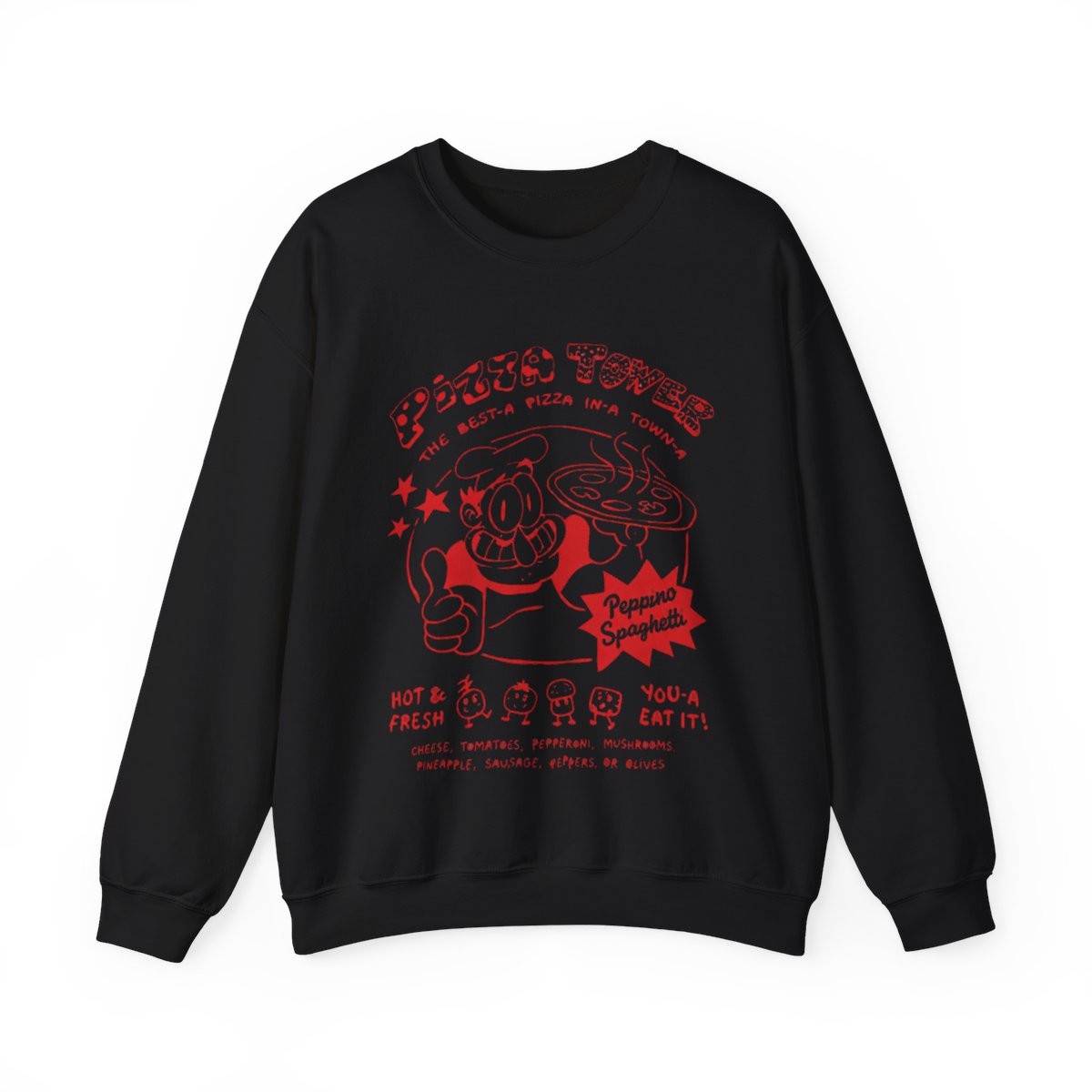 SERLA Autumn And Winter Pizza Tower Merch Hoodies 2D Printed Long-Sleeve Casual Hip Hop Hoodies(S-3XL)(1,3XL)